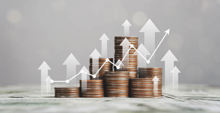 Investments Stacked Coins Graph